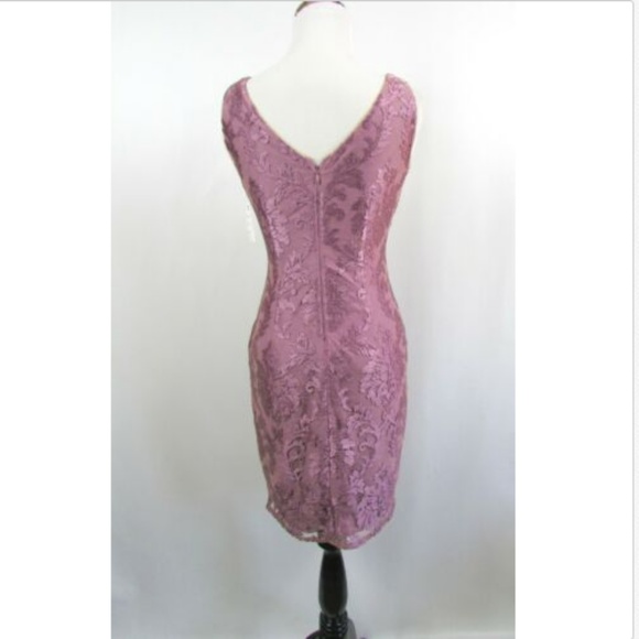 Adrianna Papell Mauve Jacket Lace Dress 2 Piece - Picture 4 of 8